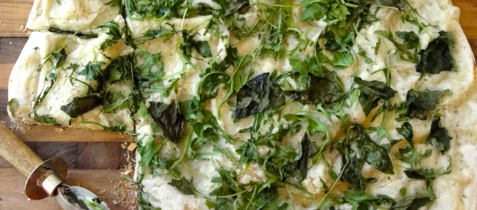 Low-Sodium White Sauce Pizz
